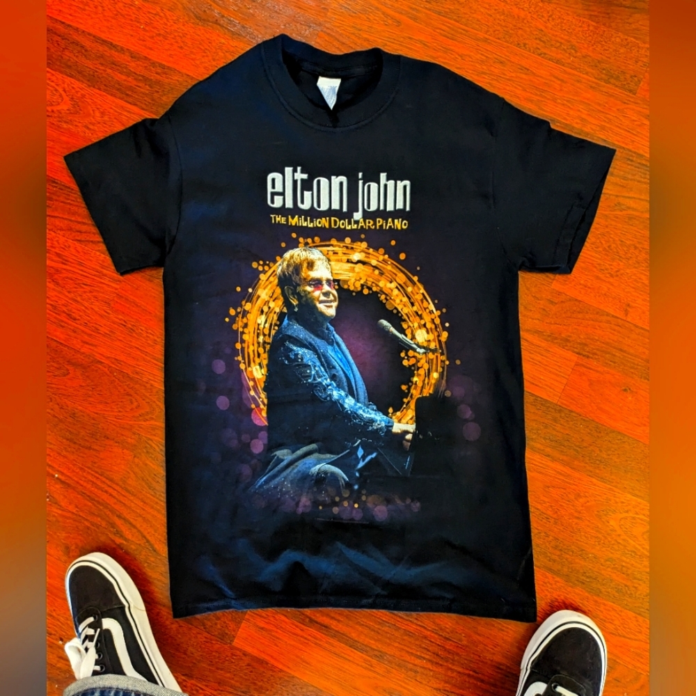 Elton John Official Band Tour Tshirt 2016 Las Vegas Sz Small Like New